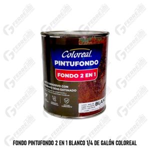 Fondo Pintufondo 2 en 1 Blanco 1/4 de Galón COLOREAL
