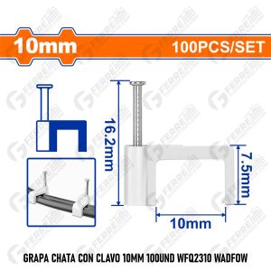 Grapa Chata con Clavo 10mm 100Und WFQ2310 WADFOW