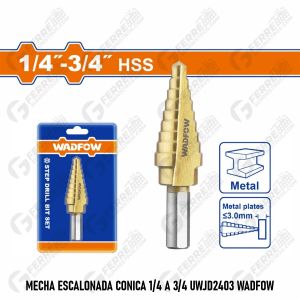 Mecha Escalonada Conica 1/4 a 3/4 UWJD2403 WADFOW