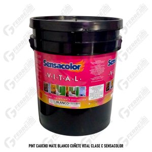 Pint Caucho Mate Blanco Cuñete Vital Clase C SENSACOLOR