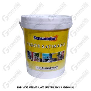 Pintura de Caucho Satinado Blanco Cuñete 2 Galones VIGOR Clase A SENSACOLOR