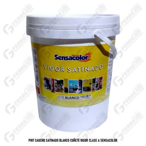 Pintura de Caucho Satinado Blanco Cuñete VIGOR Clase A SENSACOLOR
