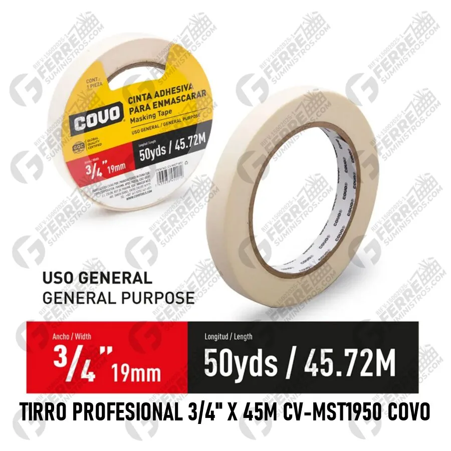 Tirro Profesional 3/4" X 45M CV-MST1950 COVO
