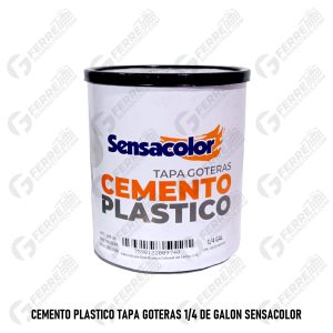 Cemento Plástico Tapa Goteras en 1/4 de Galón SENSACOLOR