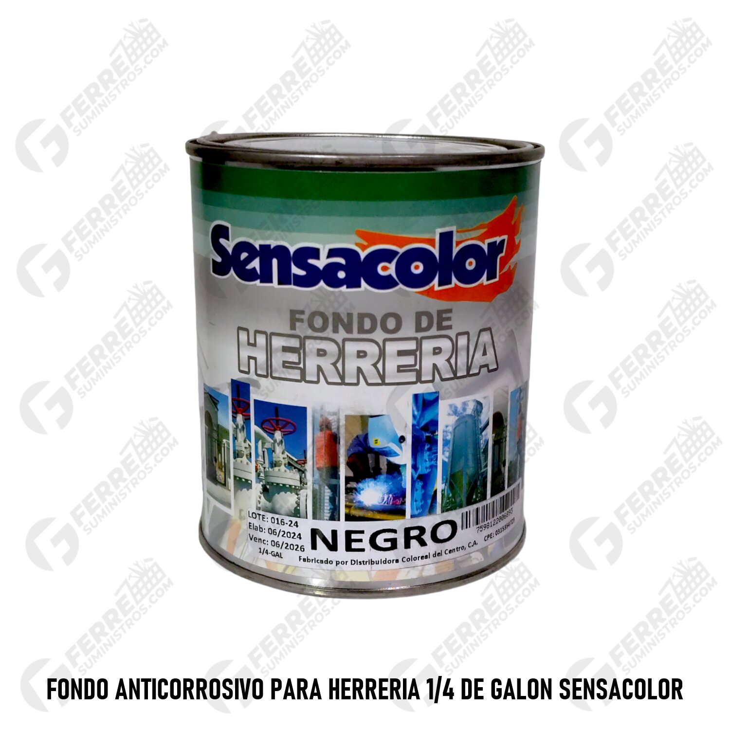 Fondo Anticorrosivo para Herrería en 1/4 de Galón SENSACOLOR