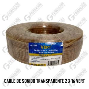 Cable de Sonido Transparente 2 x 16 VERT