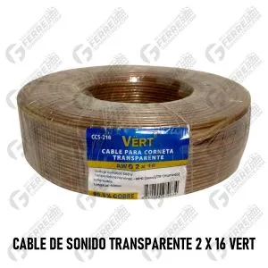 Cable de Sonido Transparente 2 x 16 VERT