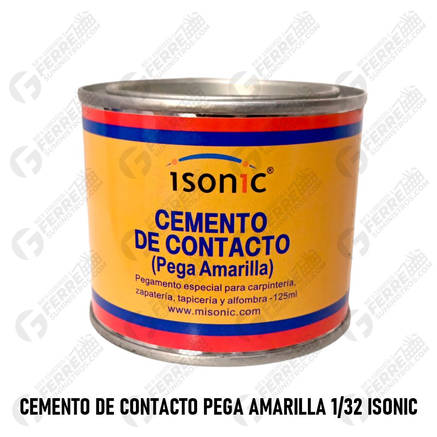 Cemento de Contacto Pega Amarilla 1/32 125 ml ISONIC