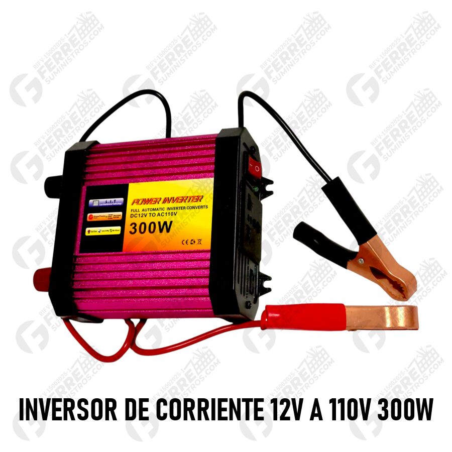 Inversor de Corriente 12V a 110V 300W
