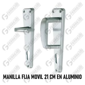 Manilla Fija Móvil 21 cm en Aluminio