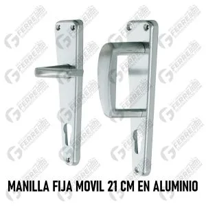 Manilla Fija Móvil 21 cm en Aluminio