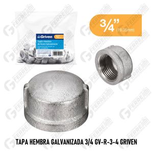 Tapa Hembra Galvanizada 3/4 GV-R-3-4 GRIVEN