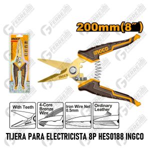 Tijera para Electricista 8 Pulgadas HES0188 INGCO
