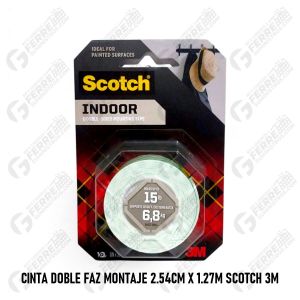 Cinta Doble Faz Montaje 2.54cm x 1.27m SCOTCH 3M