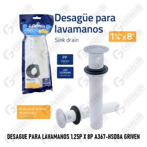 Desagüe para Lavamanos 1.25P X 8P A367-HSD8A GRIVEN
