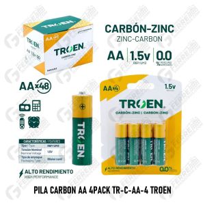 Pila Carbón AA 4pack TR-C-AA-4 TROEN