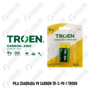 Pila Cuadrada 9V Carbón TR-C-9V-1 TROEN