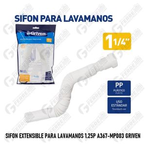 Sifón Extensible para Lavamanos 1.25P A367-MP003 GRIVEN