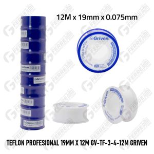 Teflón Profesional 19mm x 12m GV-TF-3-4-12M GRIVEN