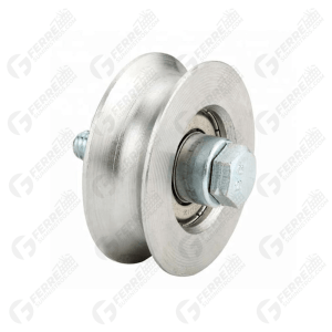 Rueda en V para Portón con Municionera 3"
